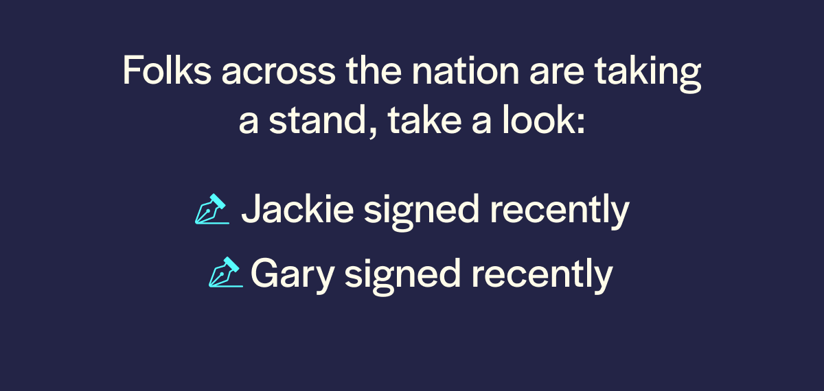 Folks across the nation are taking a stand, take a look: